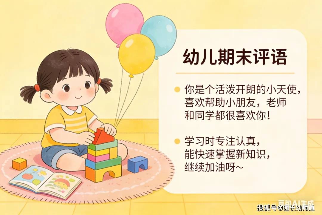 幼兒園馬年新年幼兒期末評語，幼師收藏！