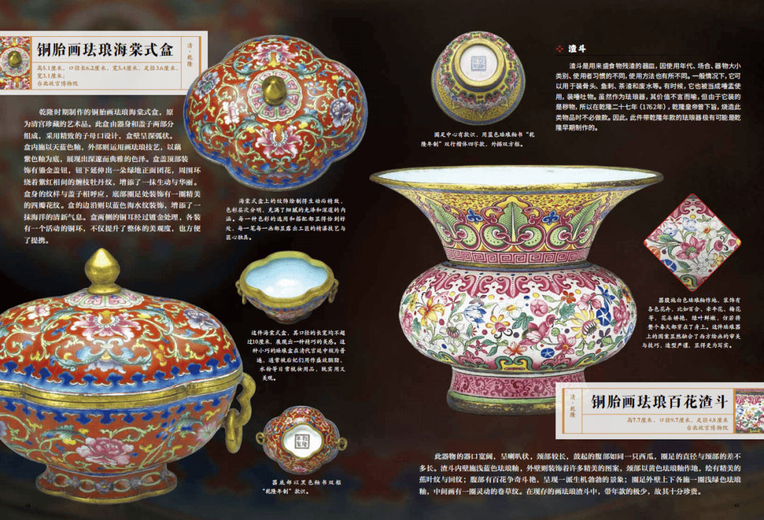 琺琅器、漆器、文房、壁畫、繪畫、書法、衣冠、珠寶、兵器、建築，《國粹全書》